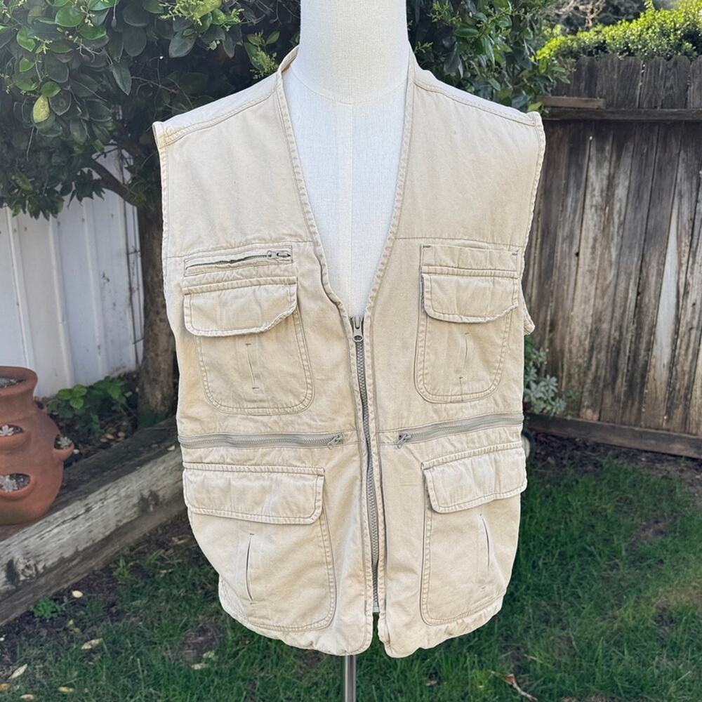 Vtg Fishing Tactical Vest Tan Fantastic High Fashion Series Outdoor Performance